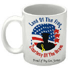 Land of the Free Personalized Military Ceramic Coffee Mug